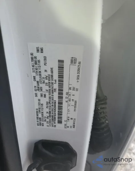 2019 Ford F150 Supercrew z USA, uszkodzony, nr VIN 1FTEW1E41KKD00563